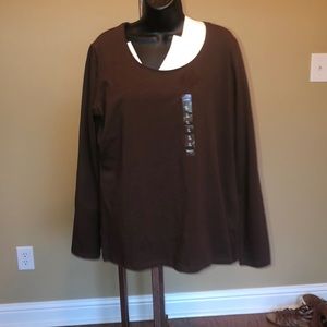 Brown long sleeve tee